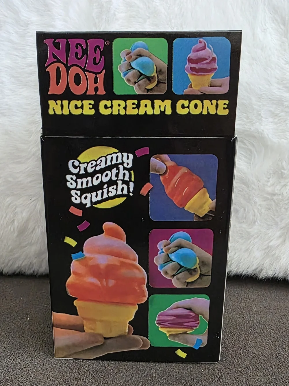 Nice Cream Cone Squishy Toy - Pink & Yellow